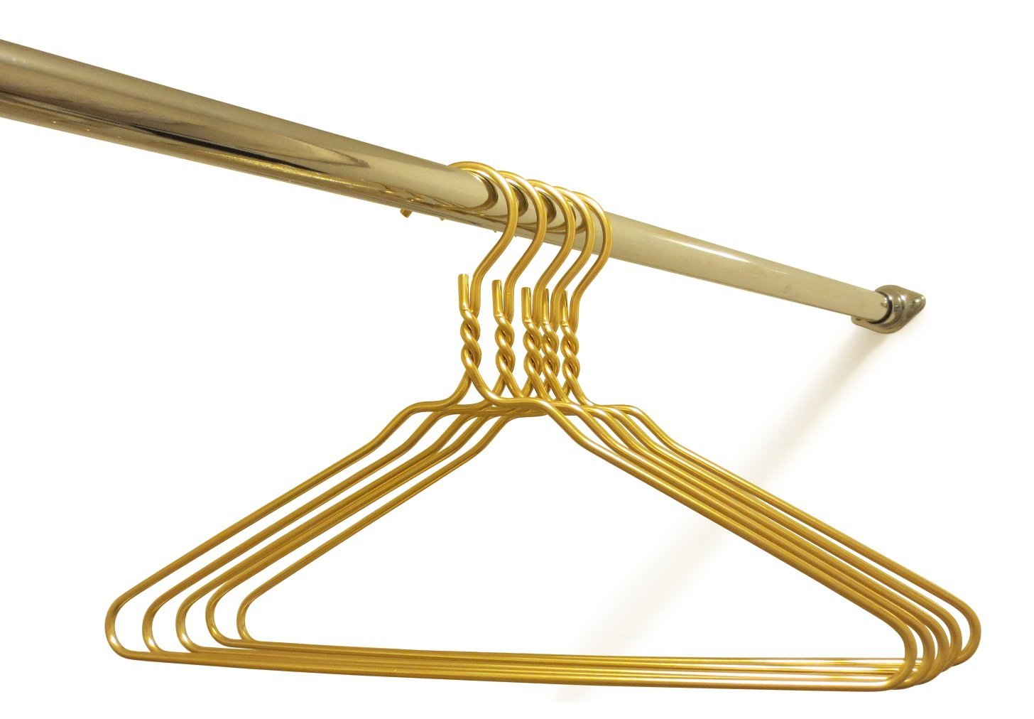 Quality Hangers Beautiful Gold Aluminum Metal Suit Hangers Heavy Duty Coat Hangers Adult Size Gold 10 