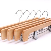 natural wood hangers with clips 3